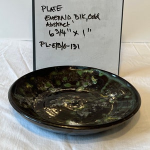 Handmade Ceramic Plate Black and Green
