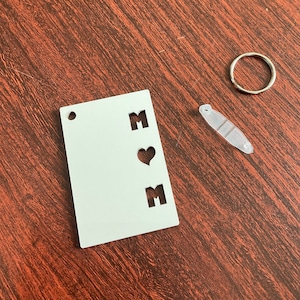 Sublimation Blank Keychains, 5 Mom Keychain, Mom Key chain, White Blank, Mothers Day Gift, Mom Present