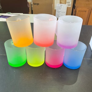 Sublimation Gradient Cup, Blank Gradient Cup, Gradient Sublimation Cup, Ombre Cup, Glass Mug