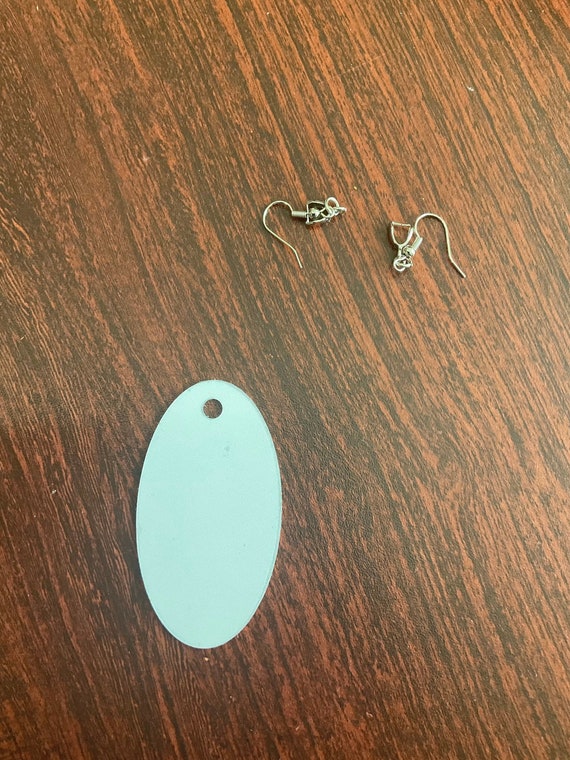 Sublimation Earrings Sublimation Blank Oval Earrings Blank Etsy