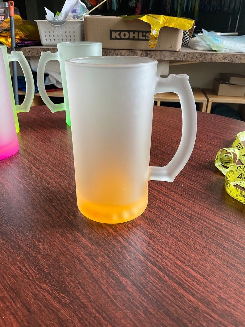 Blank Sublimation Beer Mug Gradient Beer Mug Beer Mug Etsy