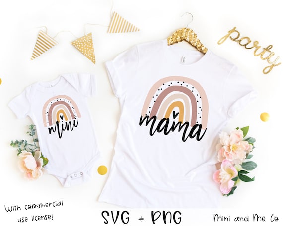 Download Rainbow Svg Mama Svg Mama And Mini Svg Mommy And Me Svg Etsy
