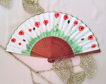 HANDPAINTED FAN "Watercolor" Limited Edition