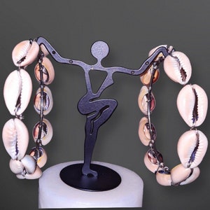 Cowrie Shell Hoop Earrings, Hypoallergenic Earrings