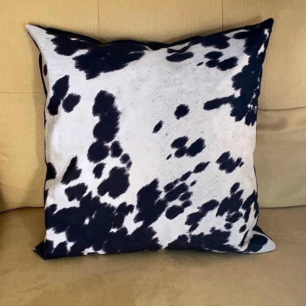 Cowhide Pillow Etsy