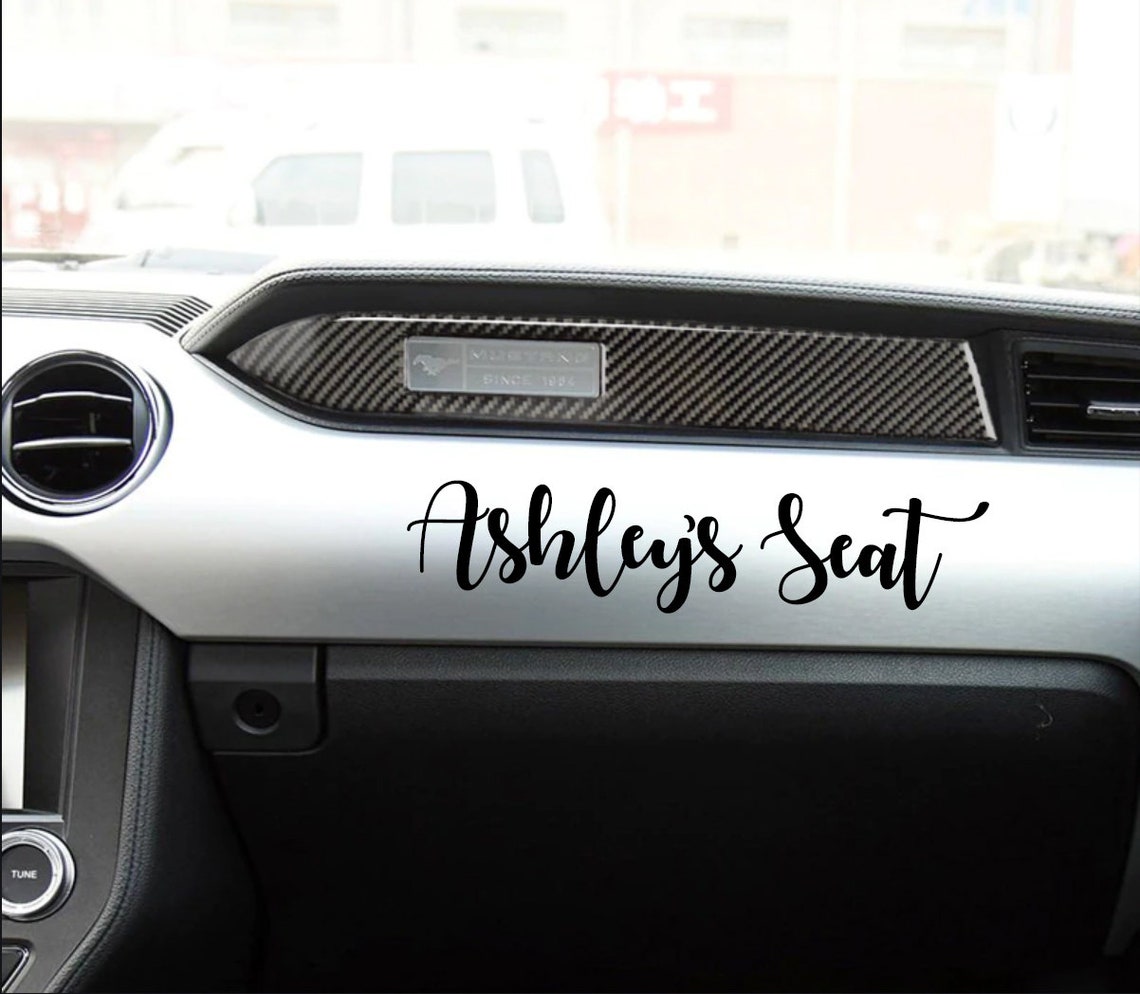 Girlfriends Seat Sticker for Car Name Decal for Car Etsy
