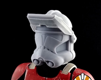 1/6 Scale Phase 2 Clone Trooper Helmet with Tactical Binoculars Blank for Custom Figure Fits Sideshow Hot Toys Star Wars Figures