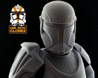 1/6 Scale Clone Republic Commando Delta Squad "Boss" Armor Kit Blank for Custom Figure
