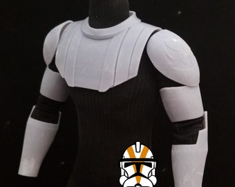 1/6 Scale Clone Wars Style Kenobi Armor Blank for Custom Figure Fits Sideshow Star Wars Figures Kenobi