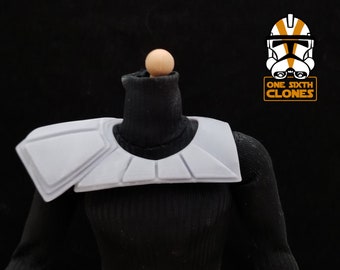1/6 Scale Clone Trooper Howzer Pauldron Blank for Custom Figure Fits Sideshow Star Wars Figures