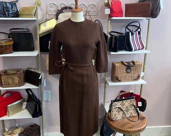 1950s Brown Minx Modes Day Dress 34-24-36