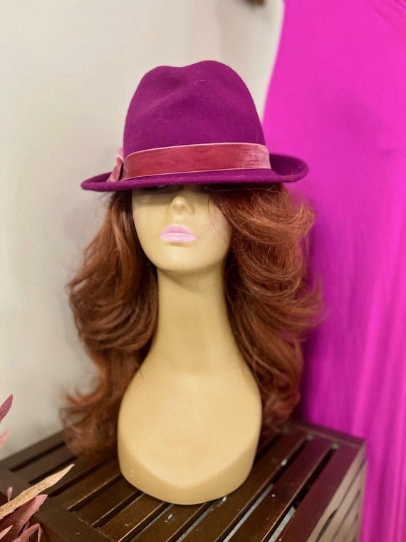 Vintage Fuschia Boss Lady Betmar Hat