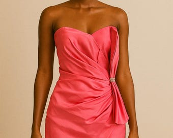 1980s Pink Cocktail Dress by Climax Karen Okada - Size 7/8