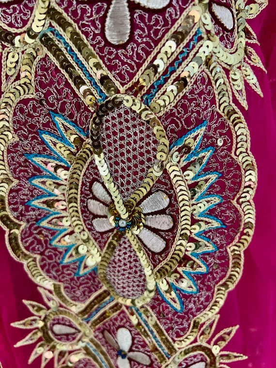 Beautiful Fuschia Magenta and Gold Sequined Tunic. - image 2