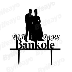 African couple cake topper, Personalized African Bride and Groom,  Custom African Cake Topper, African wedding Cake Topper