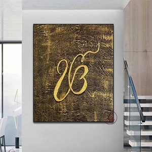 Golden Ek Onkar Texture Art: Sikhism Painting on Canvas