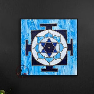 saturn yantra , Wall Decor,Yantra painting,  Home Decor, Yantra Living Room Decor,Housewarming Gift,yantra canvas painting,indian art