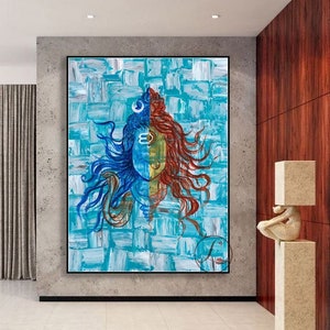 Ardhnarishwara Shiva Shakti Painting: Modern Indian Wall Art