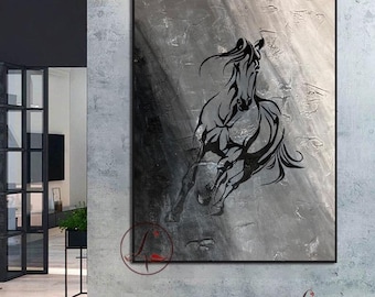 自由の力 馬の抽象画 - Etsy 日本