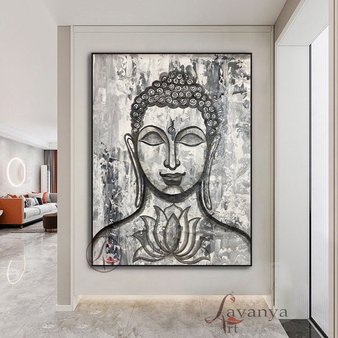 Buddha Home Decor, Lord Buddha Painting, Buddha Wall Decor, Buddha Wall ...