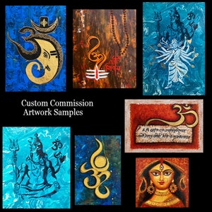 Indian Home Decor Bohemian Om Namah Shivay Sanskrit Meditation Yoga Blue Cotton Curtain
