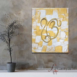Golden Ek Onkar Painting: Sikhism Art, Punjabi Canvas Art