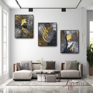 Guru Nanak Dev Ji Painting: Original Sikh Art, Waheguru Canvas