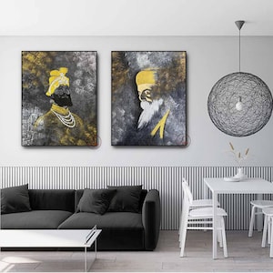 Guru Nanak Dev Ji Painting: Original Sikh Art, Waheguru Canvas