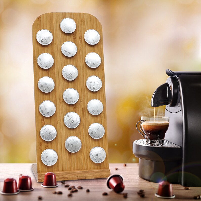EcoFriendly Bamboo Nespresso Capsules Pod Holder for 18 Etsy