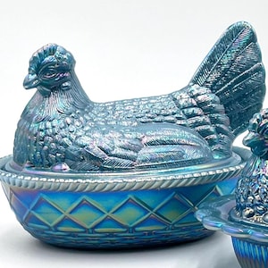 Indiana Glass Hen on a Nest Glass - Etsy