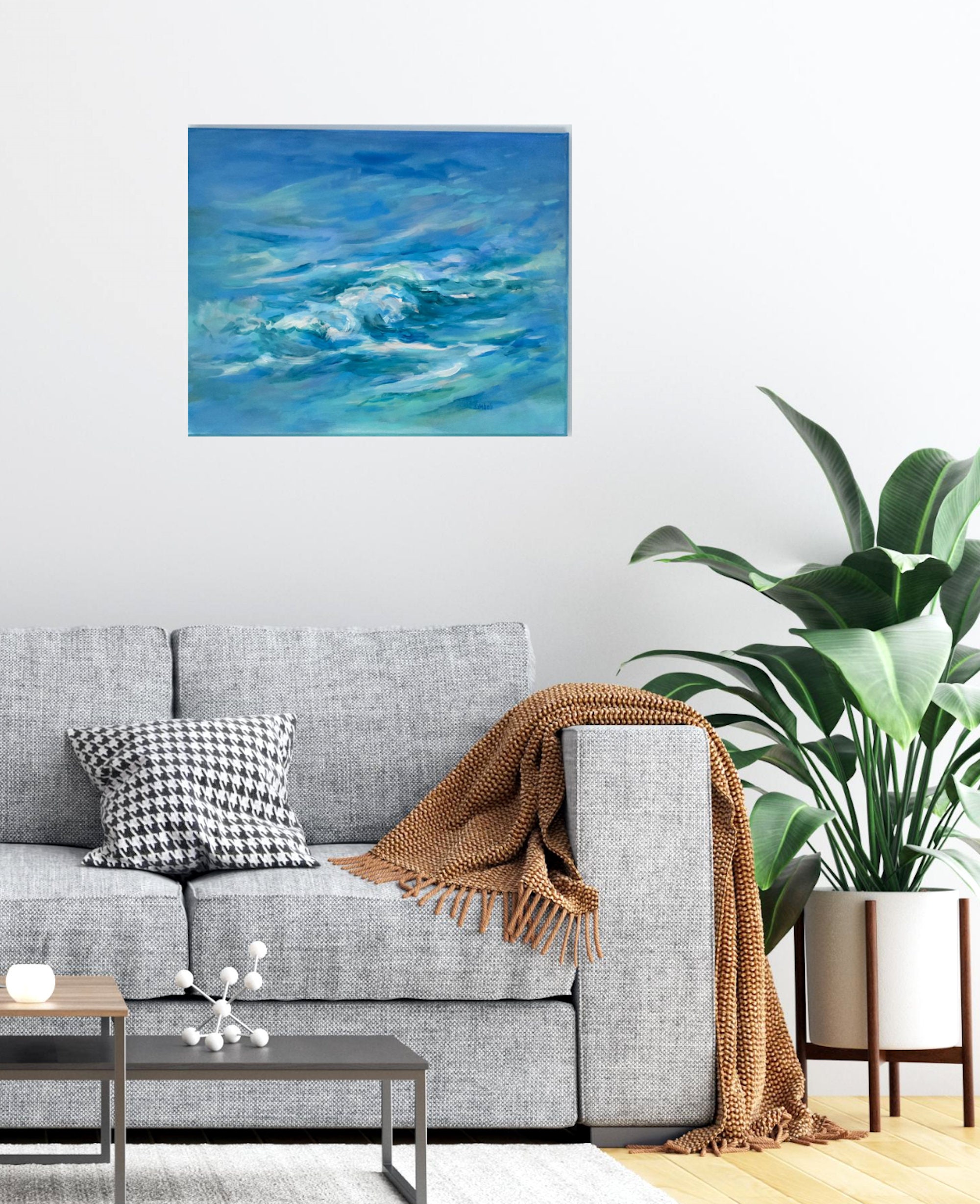 Original Large Ocean Painting on Canvas Original Seascape Etsy