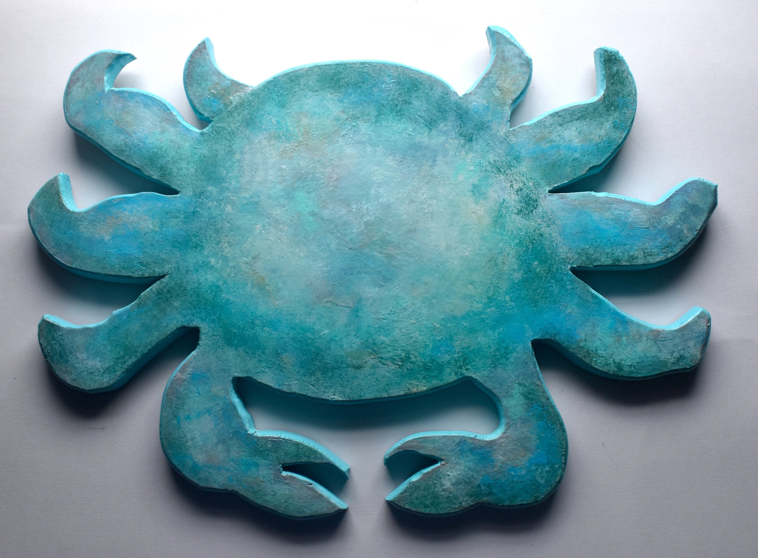 Wood Crab Panel Wood Crab Decor Crab Wall Decor Wood Crab Etsy