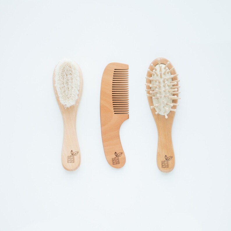 Newbaby Brush Gift Set Baby Natural Brush for First Time Mom Etsy