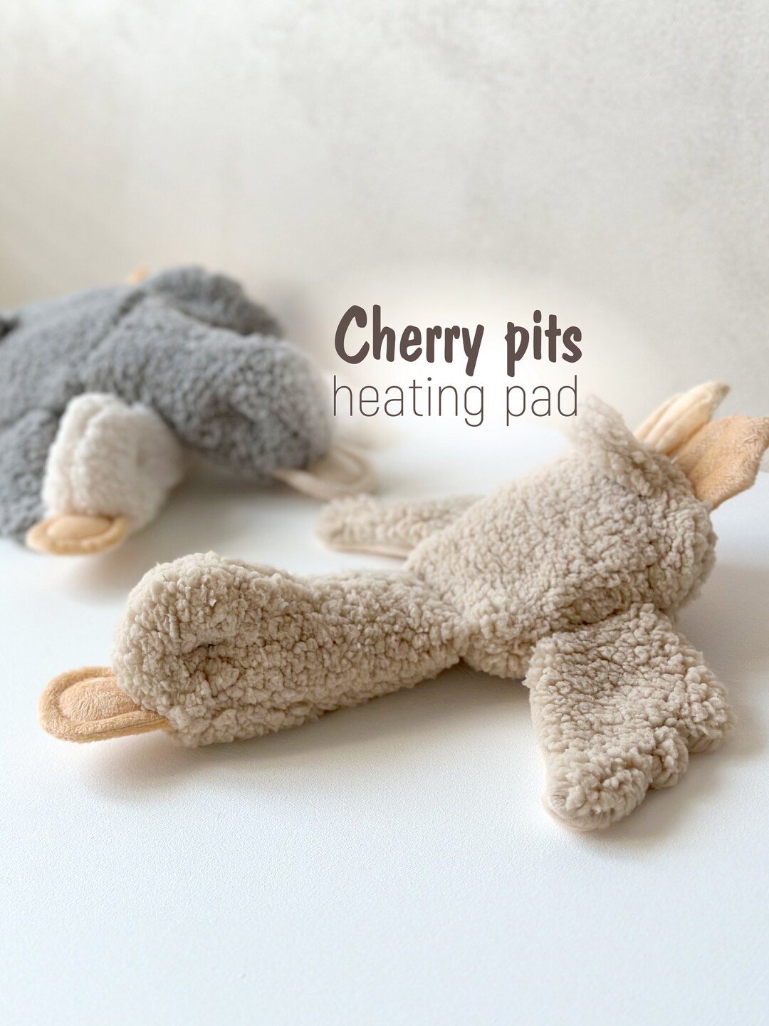 Cherry pits baby heating pad with washable cower, microwaveable tummy