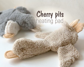Cherry pits baby heating pad with washable cower, microwaveable tummy warming pillow, heating pad as natural heat/cold therapy pack