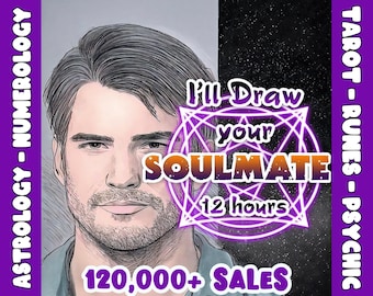 Soulmate Drawing. FREE Description. 12 hours Delivery. Artistic Psychic Drawing Reading Love. LGBT Suitable.