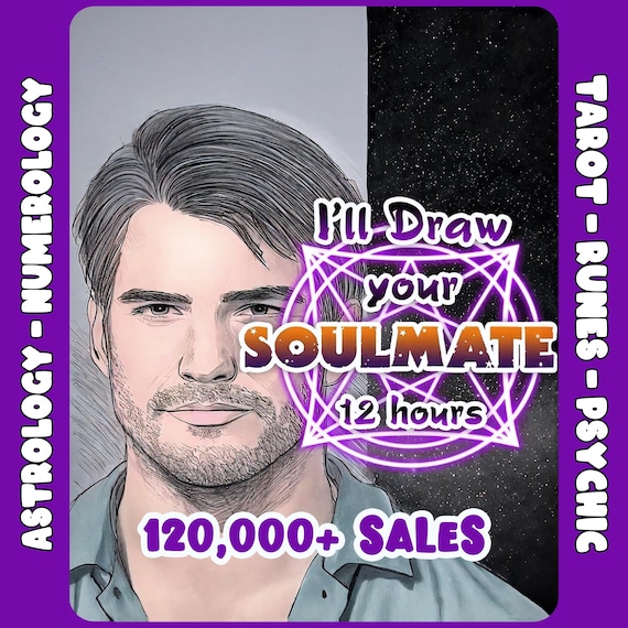 Soulmate Drawing. FREE Description. 12 hours Delivery. Artistic Psychic Drawing Reading Love. LGBT Suitable.