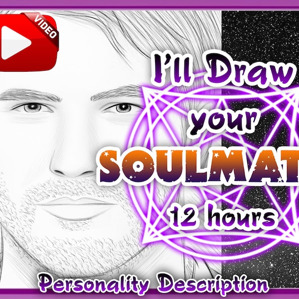 Soulmate Drawing + Description. 12 hours Delivery. Artistic Psychic Drawing Reading Love. LGBT Suitable.