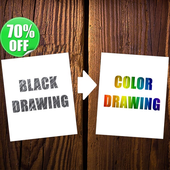 COLOR DRAWING addition to Black Drawing | Etsy
