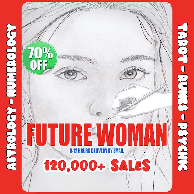 Psychic Future Wife Drawing: Personalized Love Reading (Digital Product) image 1