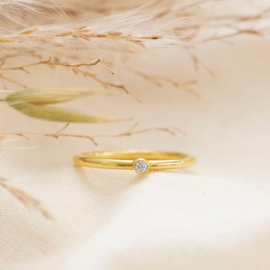 Filigraan diamanten ring 585 geel goud - 14 karaat, 0,03 karaat briljant