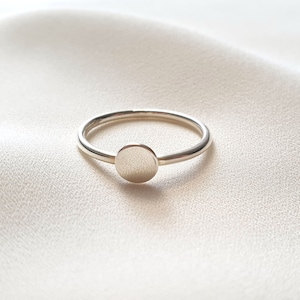 Bague plaque / Bague à points / Bague en argent sterling 925