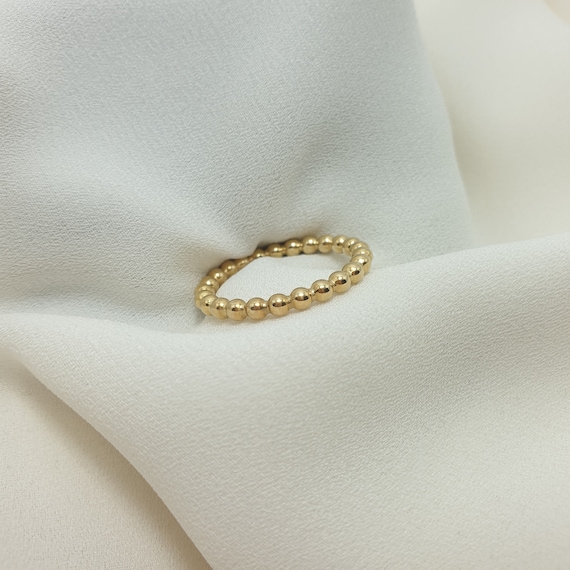 Ball Ring Made of 585 Yellow Gold or Rose Gold Ball Ring - Etsy Denmark