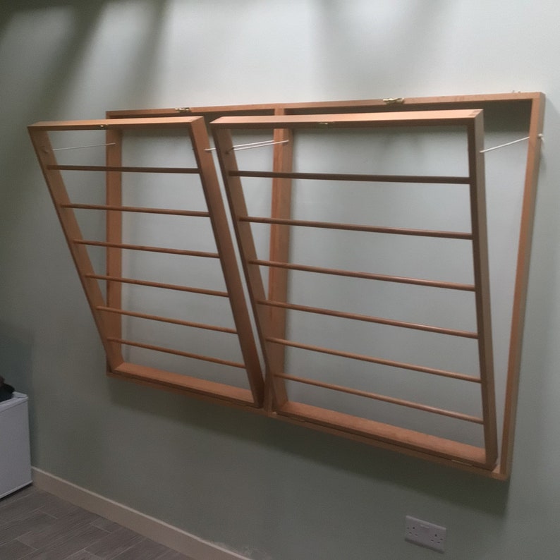 Large Wall Mounted Drying Rack Etsy UK