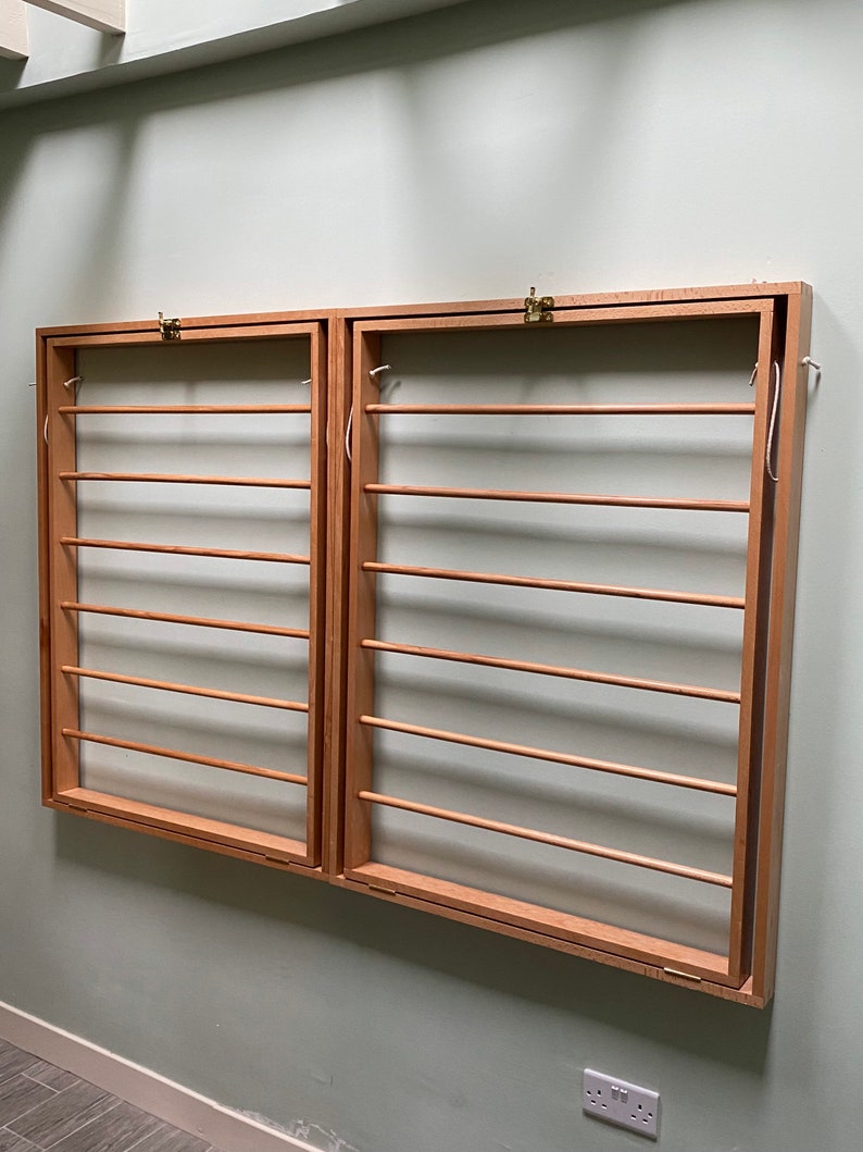 Large Wall Mounted Drying Rack Etsy UK