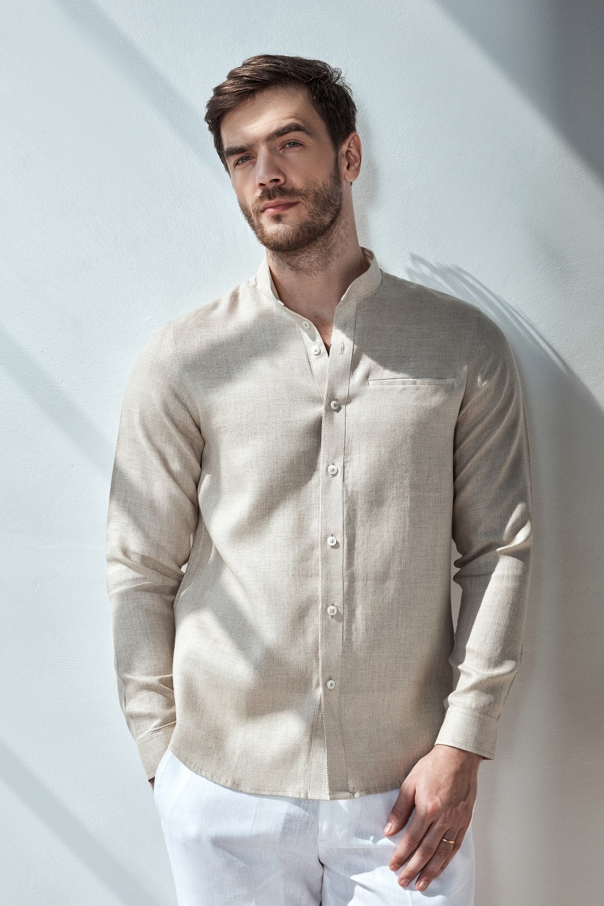 the-weekend-white-linen-shirt-linen-shirt-for-men-pure-etsy-uk