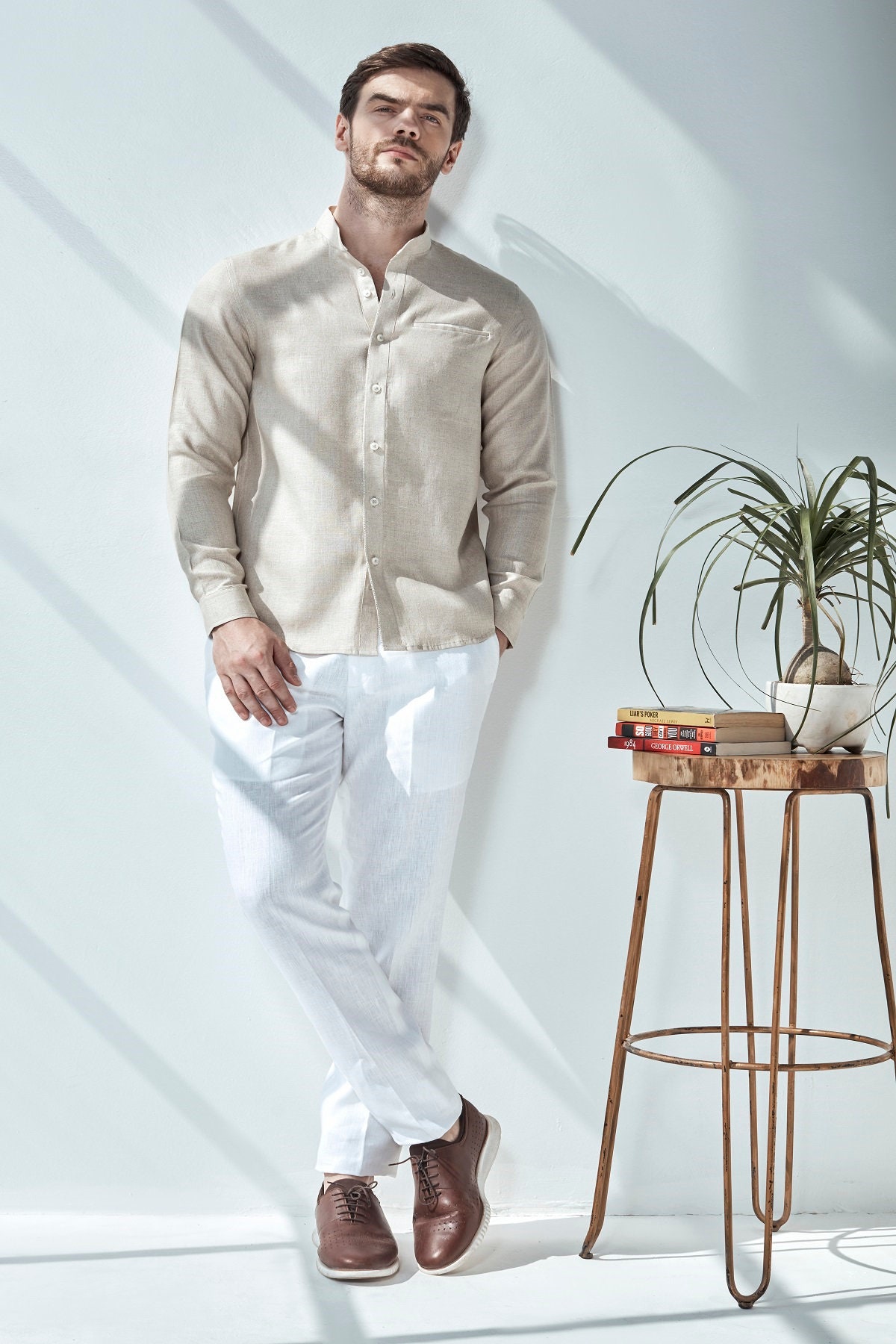 The Weekend White Linen Shirt Linen Shirt for Men Pure - Etsy UK