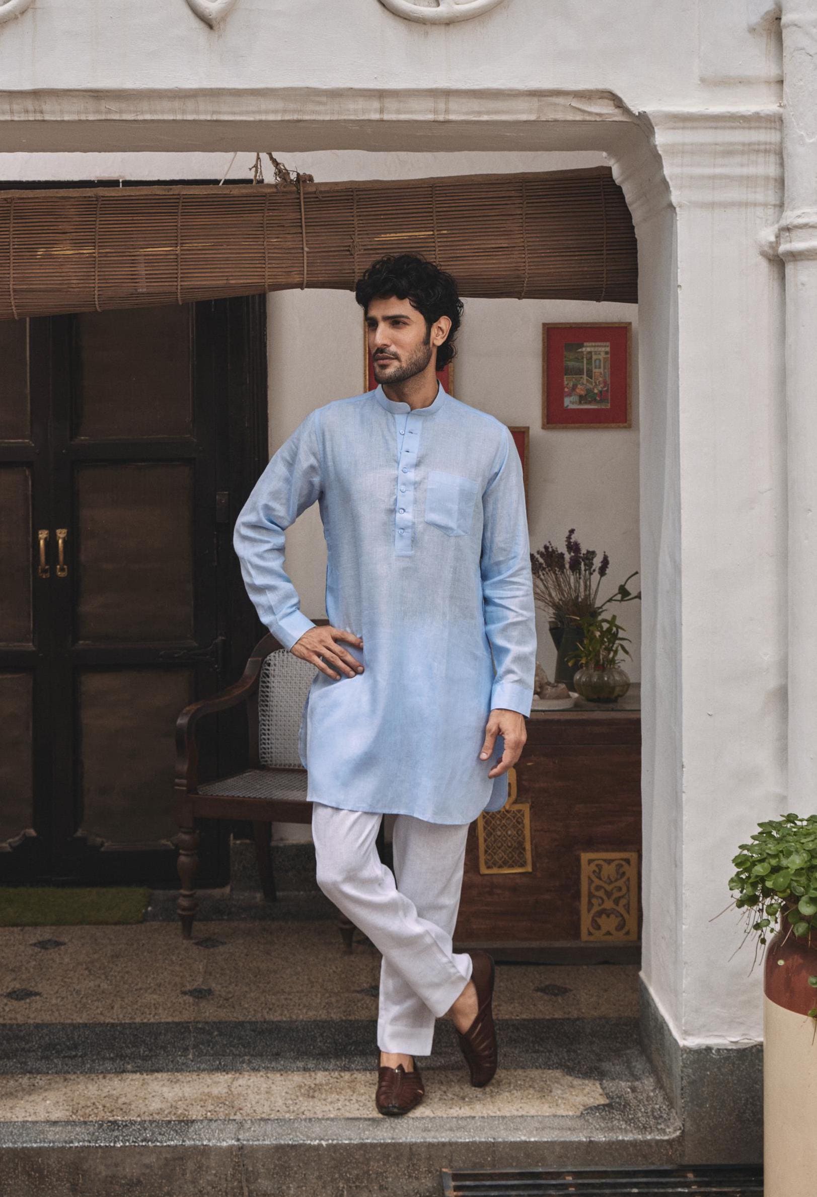 The Albela Kurta  - 100% Pure Linen Kurta For Men