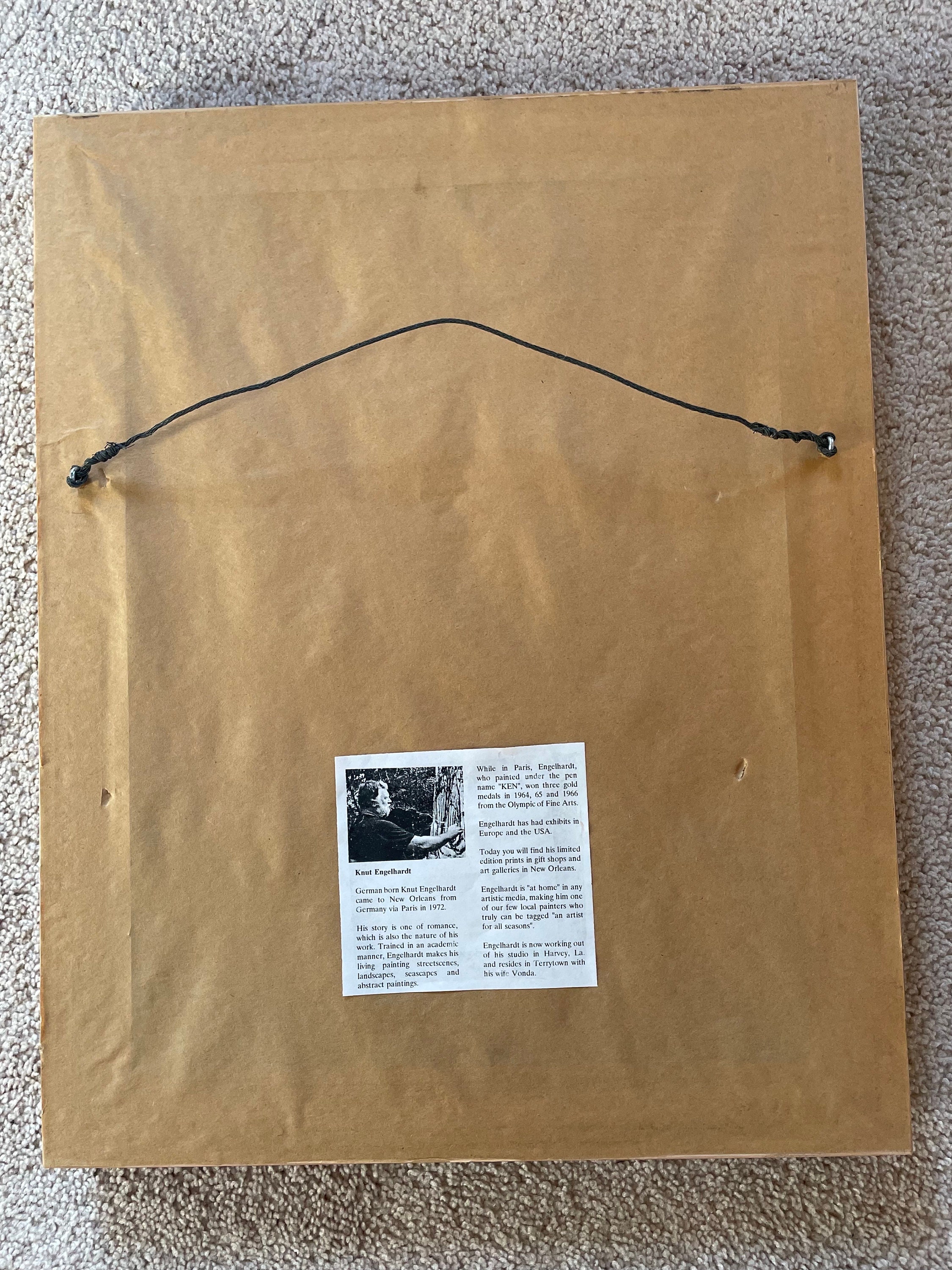 K Engelhardt Knut Large Gold Framed Print Bourbon Street New Orleans