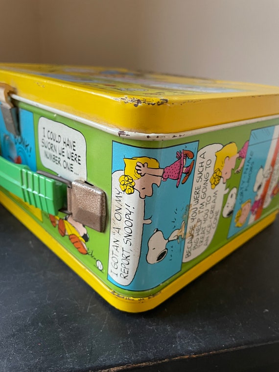 Collectible Peanuts Cartoon Metal Lunchbox and Th… - image 4